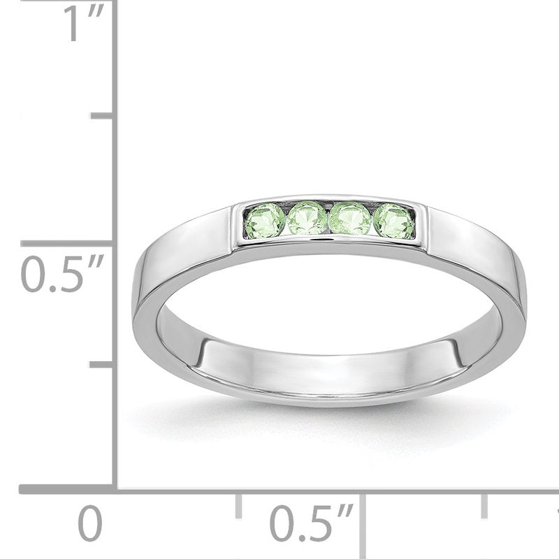 14k White Gold 4-stone Amethyst Band