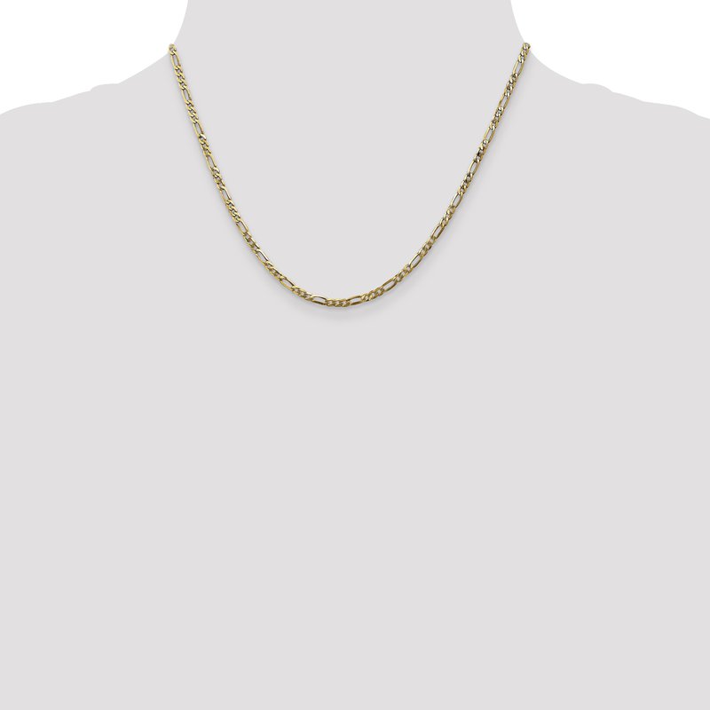 14K 2.75mm Flat Figaro Chain Anklet
