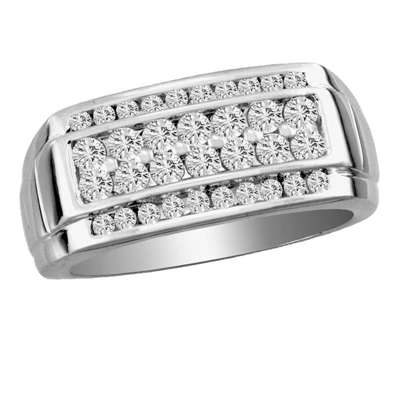 14K 1.00Ct Diam Men&amp;Comma;S Band
