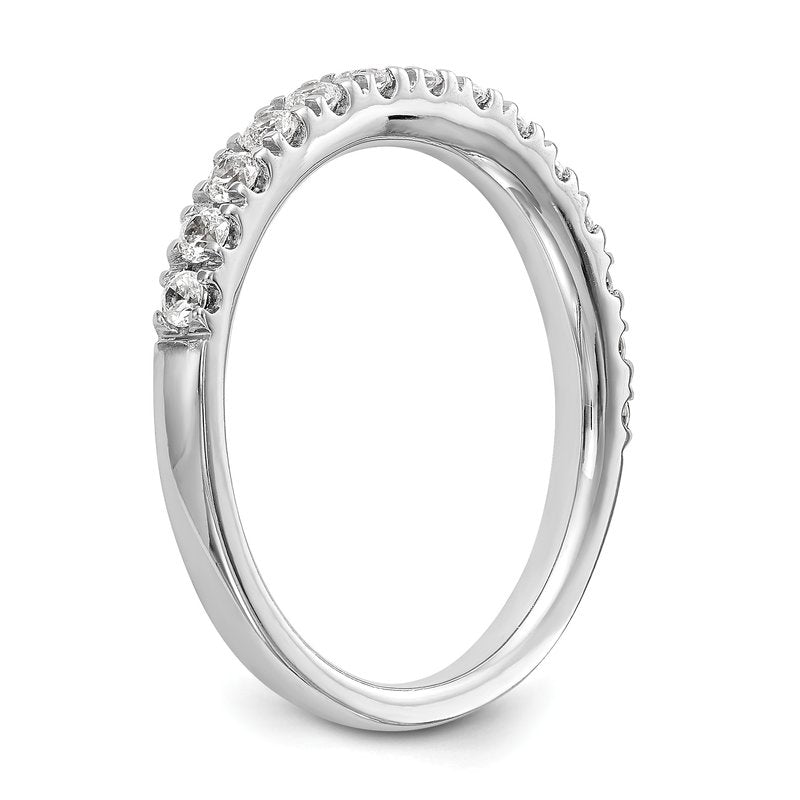 14K White Gold 3/8 carat Lab Grown Diamond VS+ F+ Complete Wedding Band