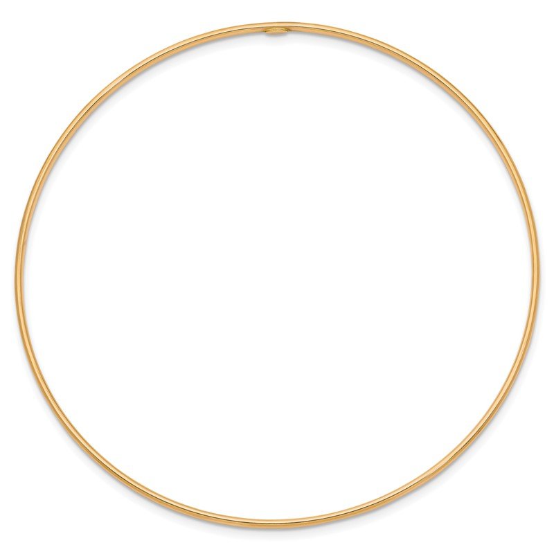 14k Polished 1.50mm Slip-on Round Bangle Bracelet