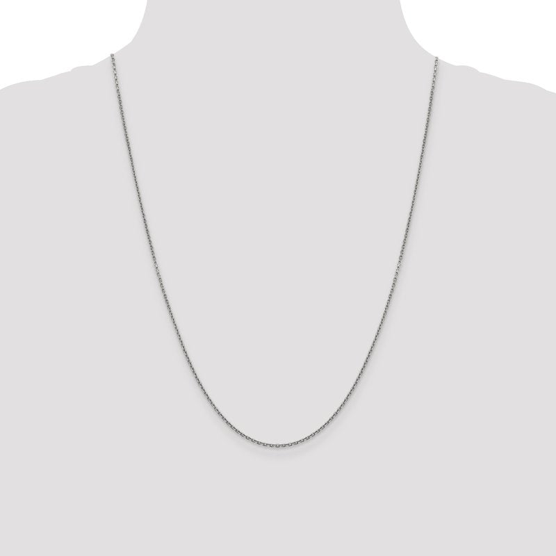 14K White Gold 1.5mm D/C Cable Chain