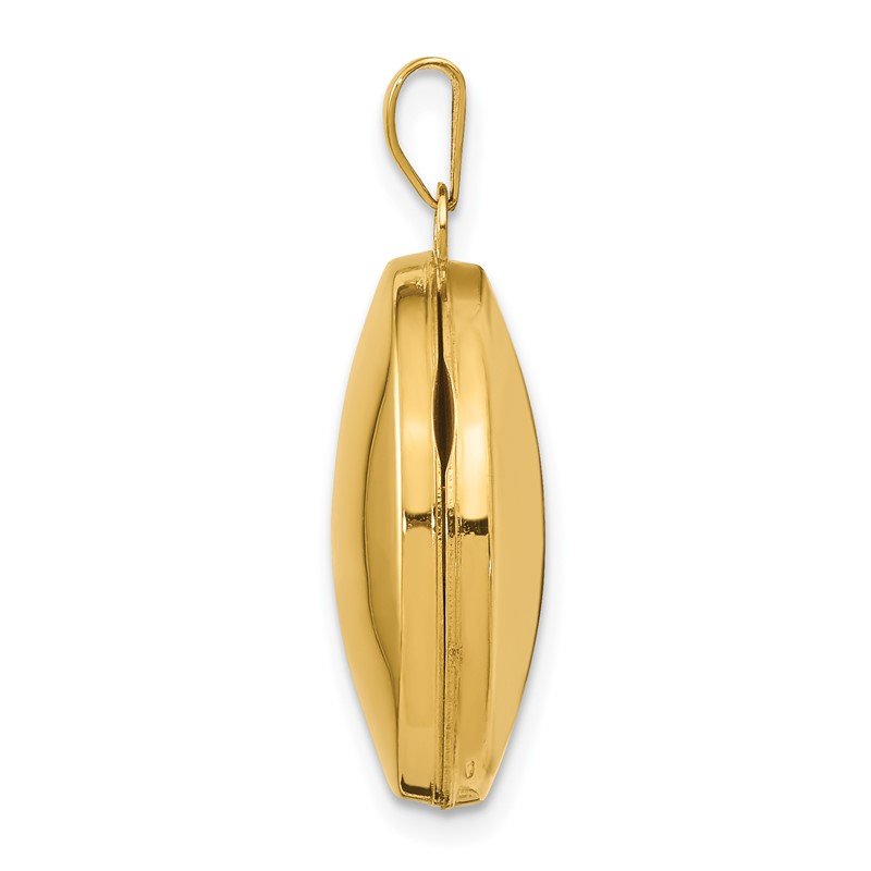 14k Polished Domed 20mm Round Locket