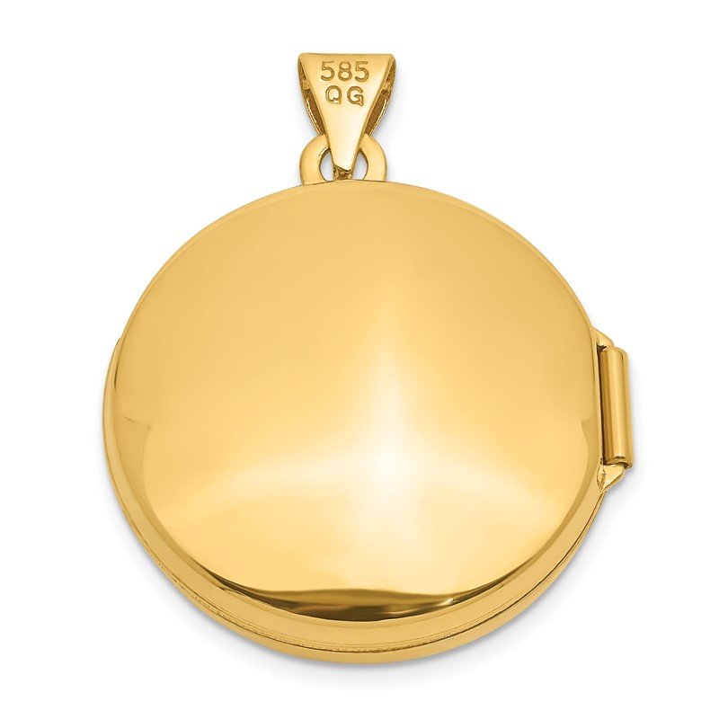 14k Polished Domed 20mm Round Locket