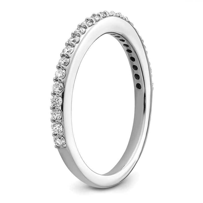 14K White Gold 1/4 carat Lab Grown Diamond VS+ F+ Complete Wedding Band