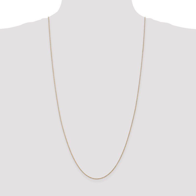 14K 14 inch .8mm Light Baby Rope with Spring Ring Clasp Chain