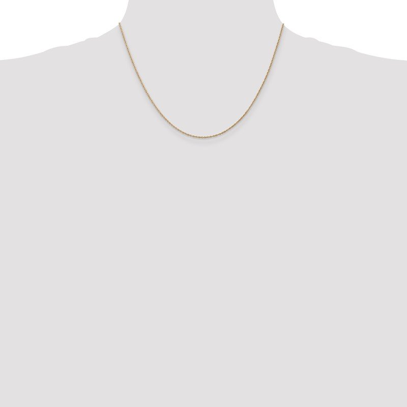 14K 14 inch .8mm Light Baby Rope with Spring Ring Clasp Chain