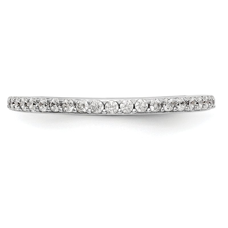 14K White Gold 1/4 carat Lab Grown Diamond VS+ F+ Complete Wedding Band