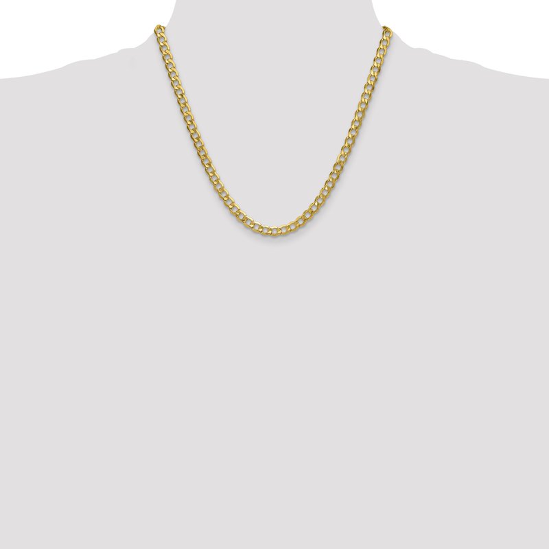 10K 6.5mm Semi-Solid Curb Chain