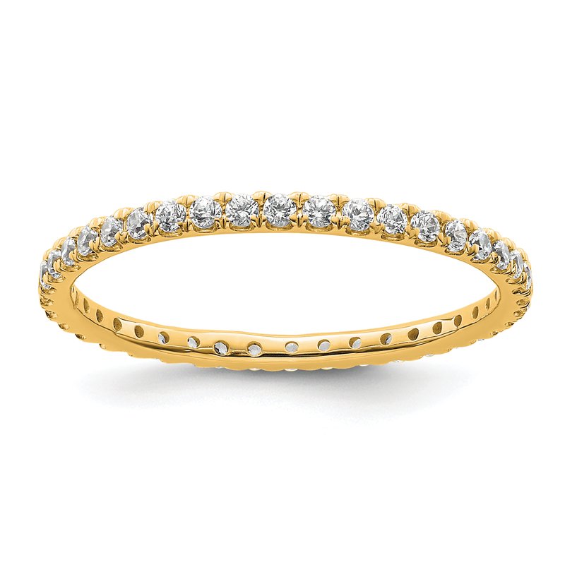 14K Rose Gold 1/2 carat Lab Grown Diamond VS+ F+ Size 4.5 Complete Eternity Band
