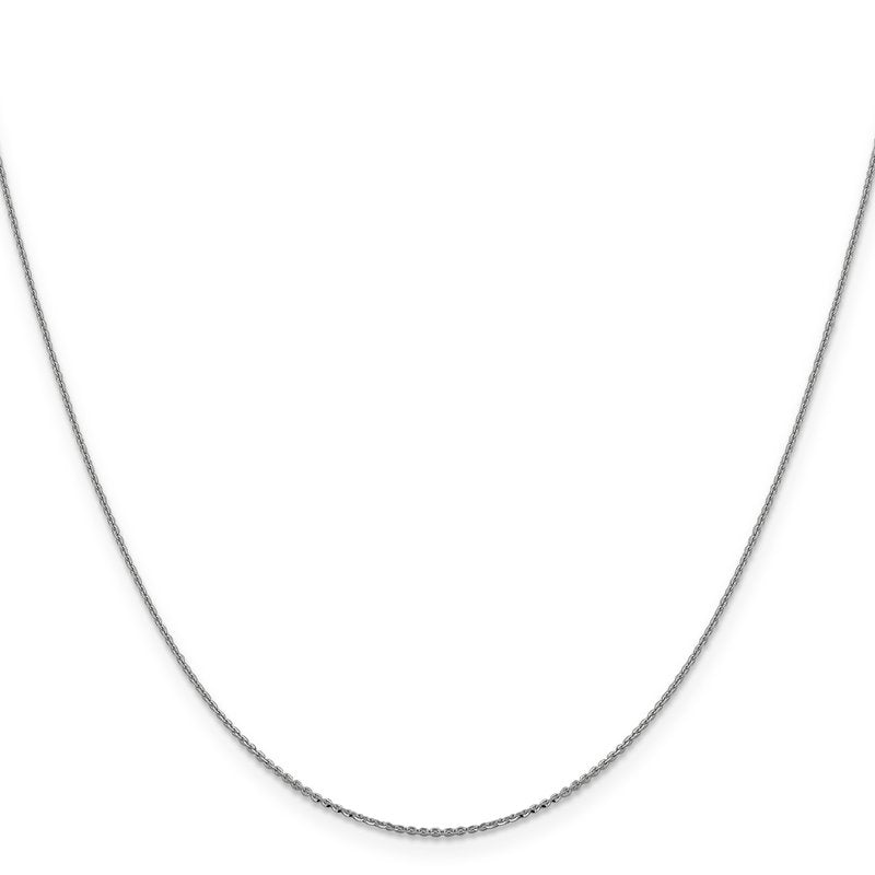 14K White Gold 1.0 mm D/C Cable Chain