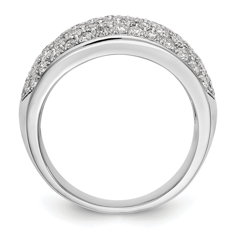 14K White Gold 1 5/8 carat Lab Grown Diamond VS+ F+ Complete Band