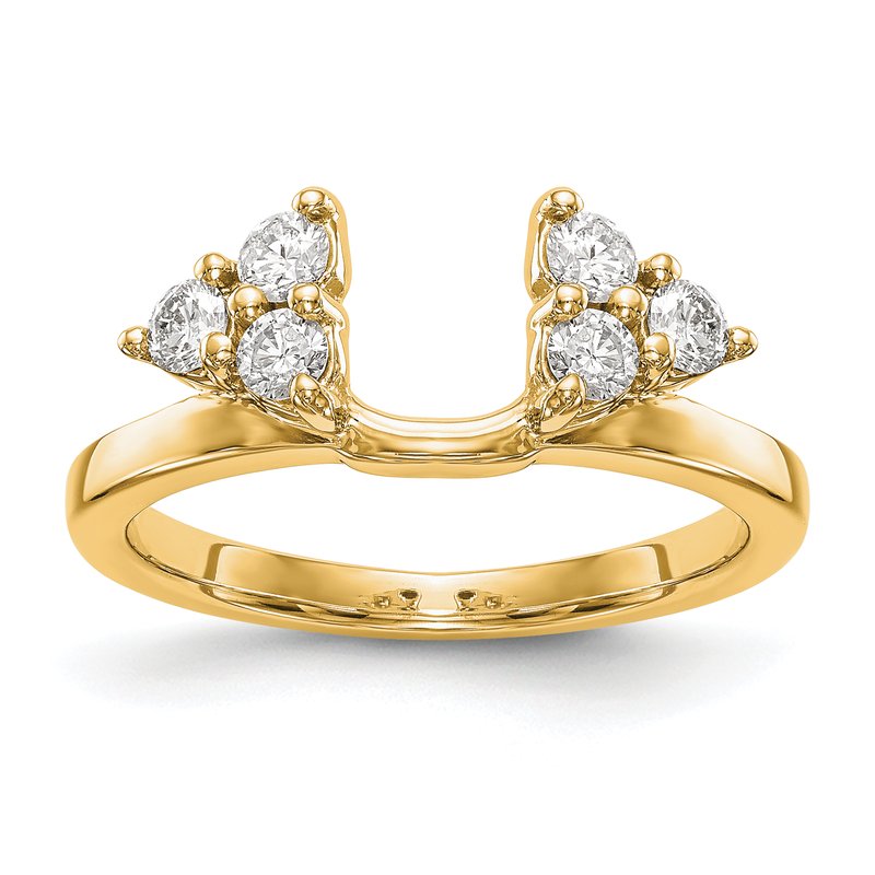 14K White Gold 3/8 carat Lab Grown Diamond VS+ F+ Complete Ring Wrap