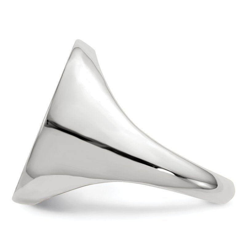 14k White Gold 17.0x20.5mm Closed Back Mens Signet Ring
