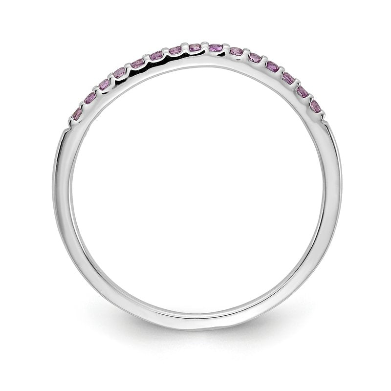 14k White Gold Diamond Band
