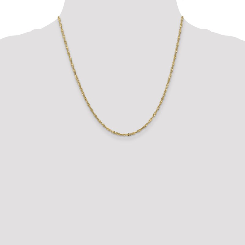 14K 1.9mm Singapore Chain Anklet
