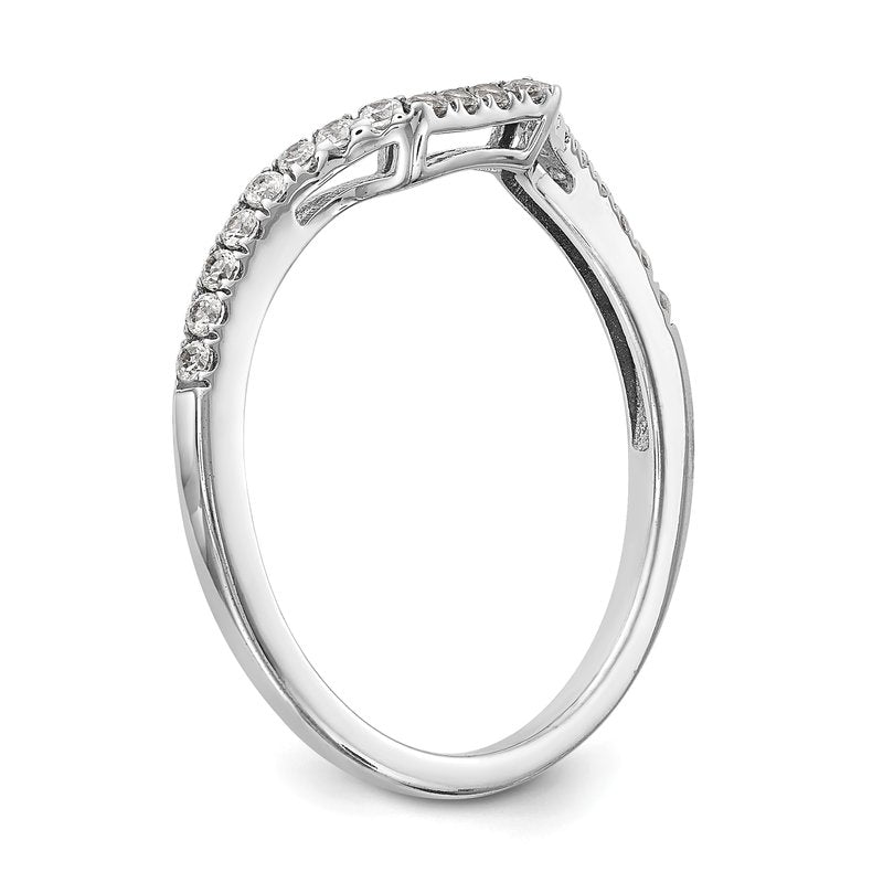 14K White Gold 1/5 carat Lab Grown Diamond VS+ F+ Complete Wedding Band