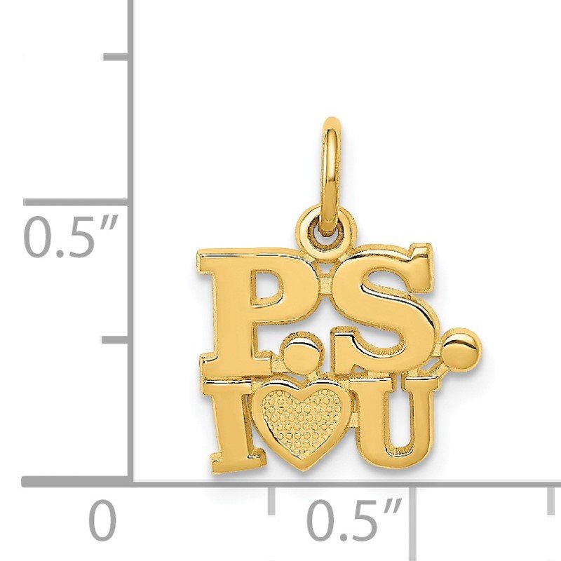 14k P.S. I LOVE YOU Charm