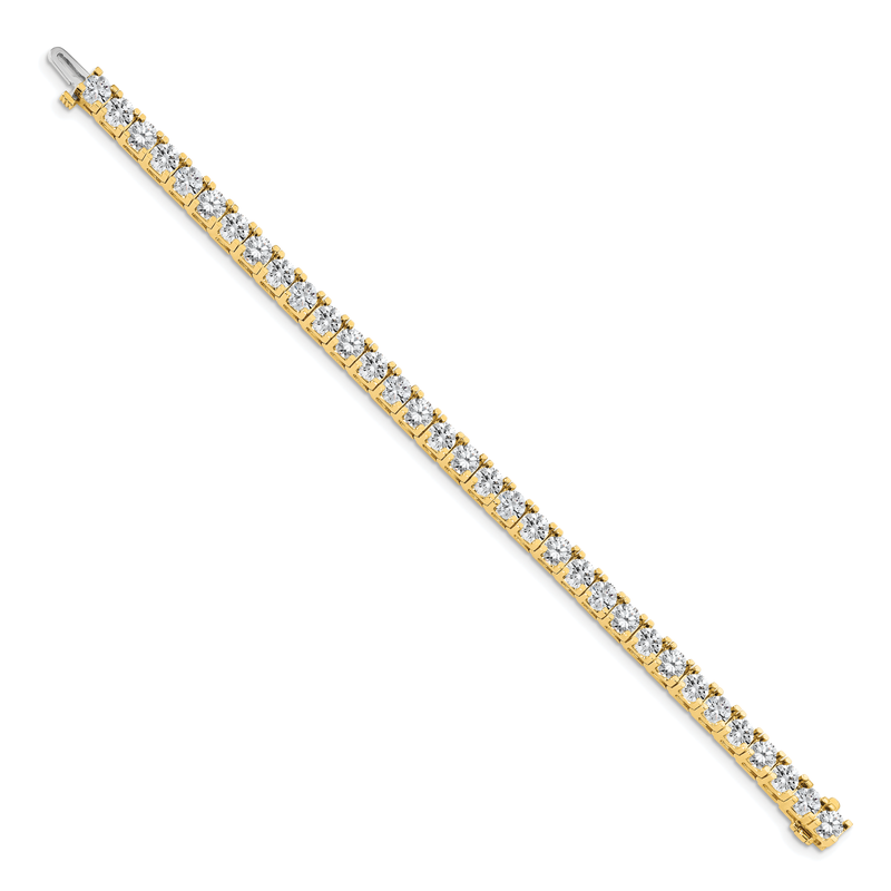 14k Complete 17 carat Round AAA Diamond 4-prong 7 inch Tennis Bracelet