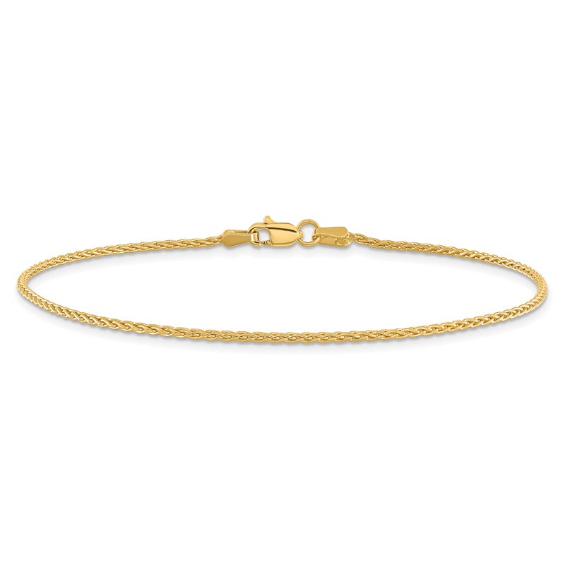 14k 6 inch 1.5mm Parisian Wheat with Lobster Clasp Chain