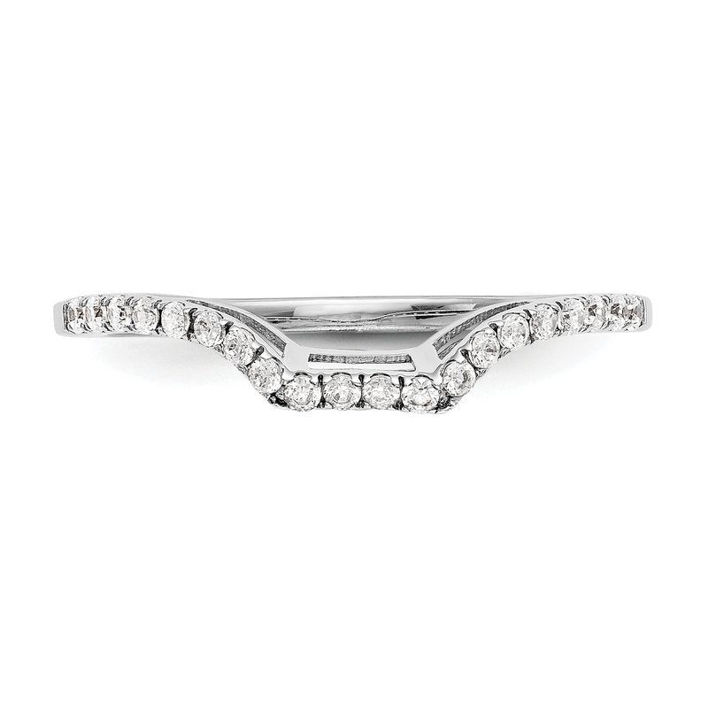 14K White Gold 1/5 carat Lab Grown Diamond VS+ F+ Complete Wedding Band
