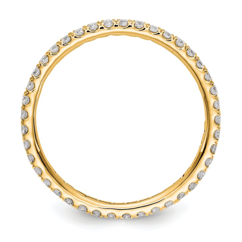 14K Rose Gold 1/2 carat Lab Grown Diamond VS+ F+ Size 4.5 Complete Eternity Band