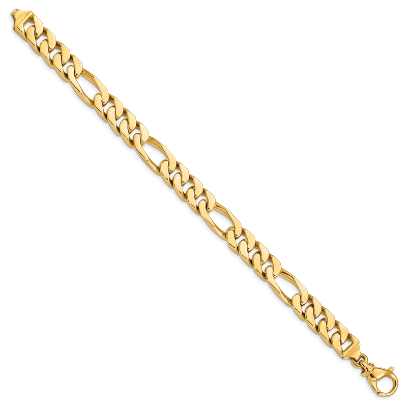 14K 20 inch 9.2mm Hand Polished Fancy Link with Fancy Lobster Clasp Chain