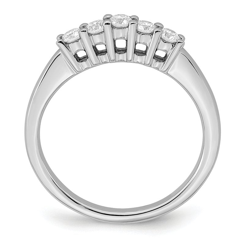 14K White Gold 1/2 carat Lab Grown Diamond VS/SI  D E F  5 Stone Ring