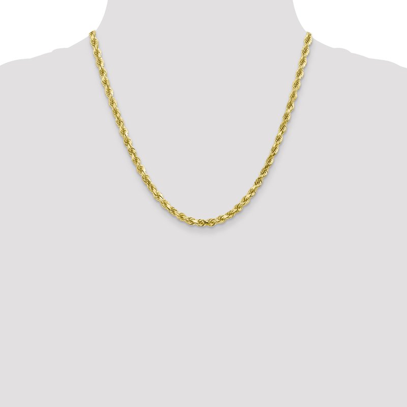 10K 4.5mm Diamond-Cut Rope Chain