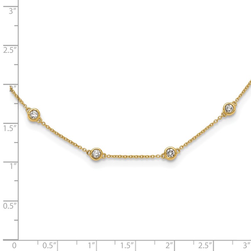 14K Rose Gold 3/8 carat Lab Grown Diamond VS+ F+ Complete 7 Station 7 in Bracelet