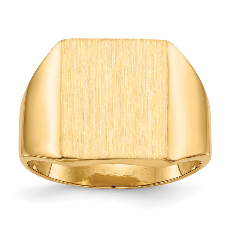 14k 13.5x15.0mm Closed Back Mens Signet Ring