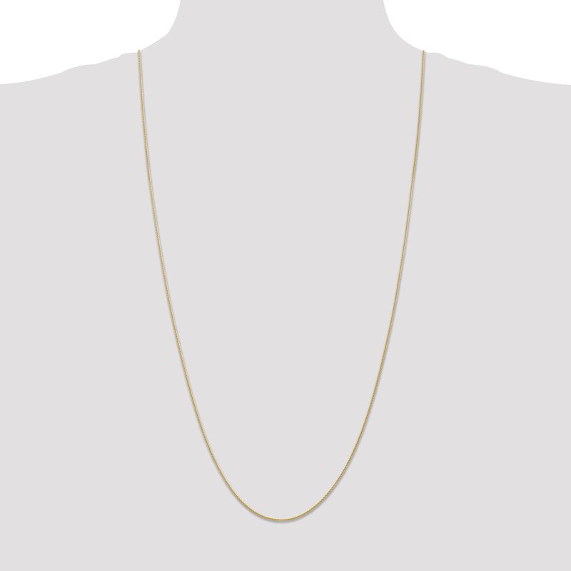 14k 10 inch 1mm Parisian Wheat with Lobster Clasp Anklet