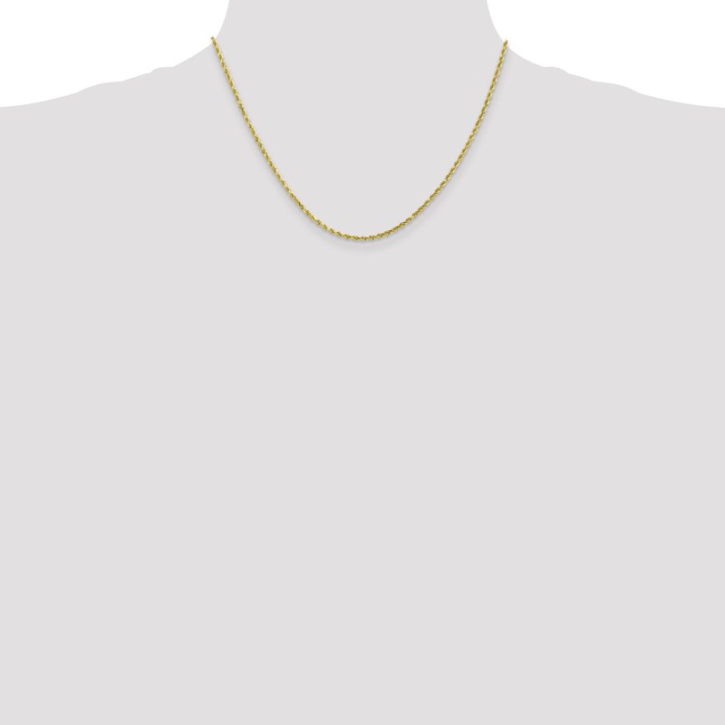 10K 2.25mm Diamond-Cut Rope Chain