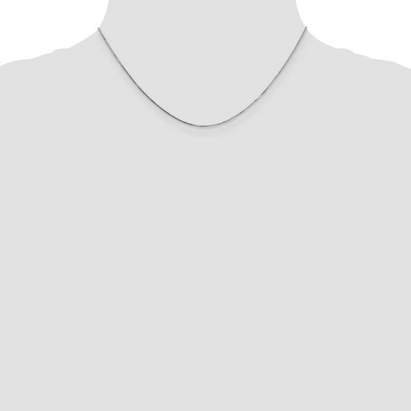 10K White Gold .7mm Box Chain