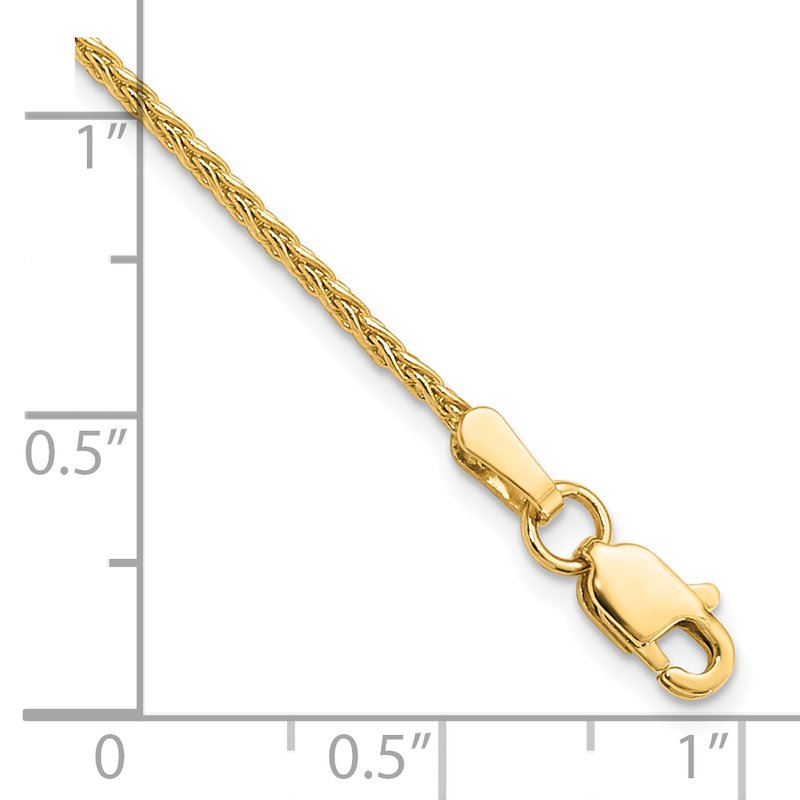 14k 6 inch 1.5mm Parisian Wheat with Lobster Clasp Chain