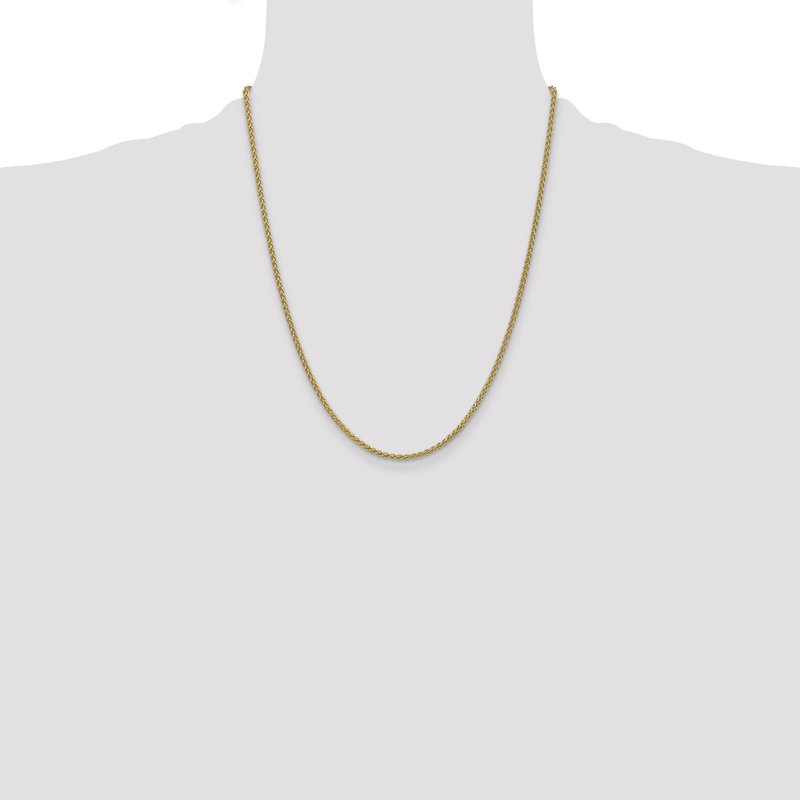 14K 14 inch 2.1mm Spiga with Lobster Clasp Chain
