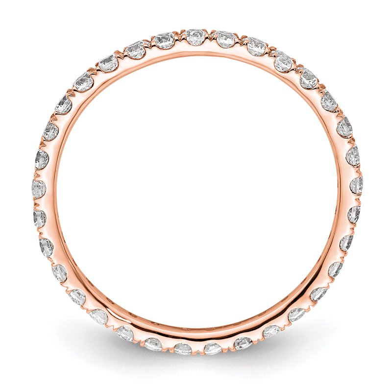 14K Rose Gold 1/2 carat Lab Grown Diamond VS+ F+ Size 4.5 Complete Eternity Band