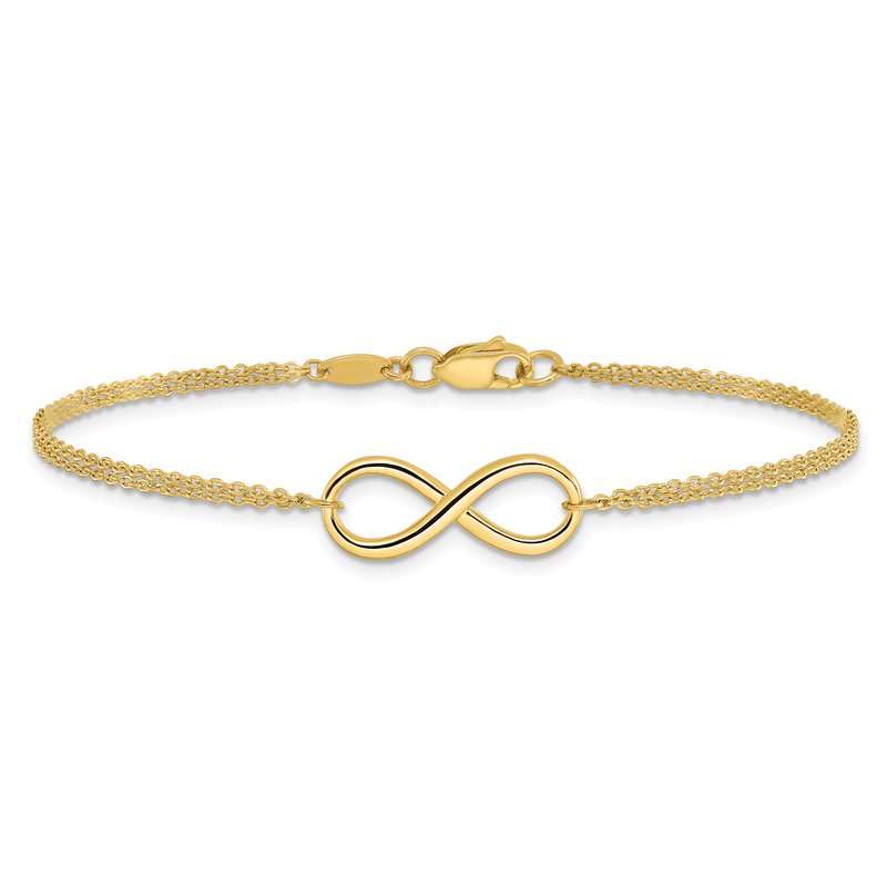 10K Polished Infinity Bracelet