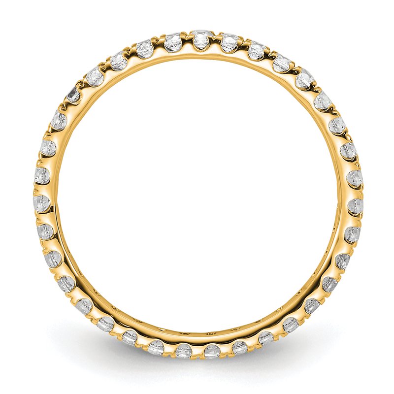 14K Rose Gold 1/2 carat Lab Grown Diamond VS+ F+ Size 4.5 Complete Eternity Band