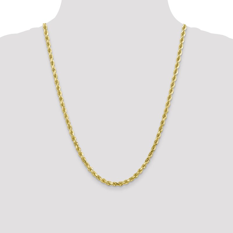 10K 4.5mm Diamond-Cut Rope Chain