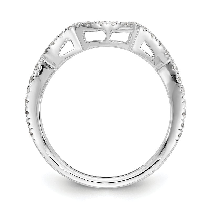 14K White Gold 1/3 carat Lab Grown Diamond VS/SI  D E F  Wedding Band