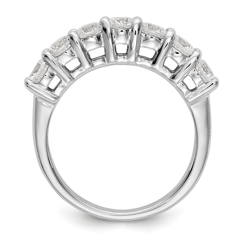 14K White Gold 3/4 carat Lab Grown Diamond VS/SI  D E F  7 Stone Band
