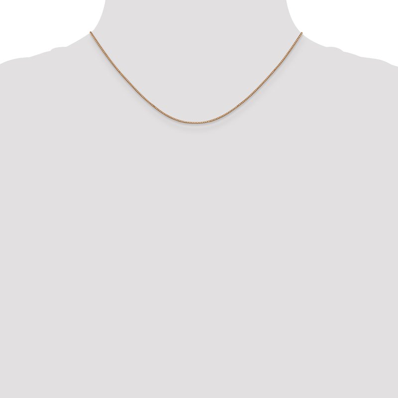 14K Rose Gold 10 inch .9mm Box Link with Lobster Clasp Chain Anklet