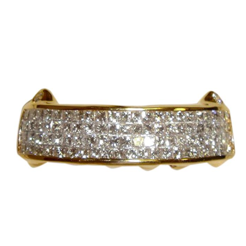 Flooded Princess Cut Diamond Grill