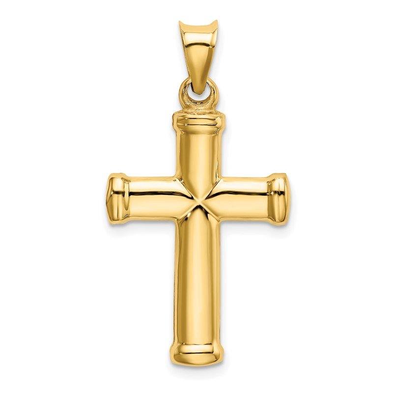 14k Polished Stamping Cross Pendant