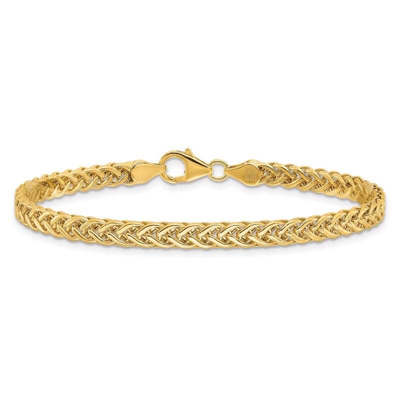 14k Polished 4.3mm Fancy Braided Link 17 inch Necklace