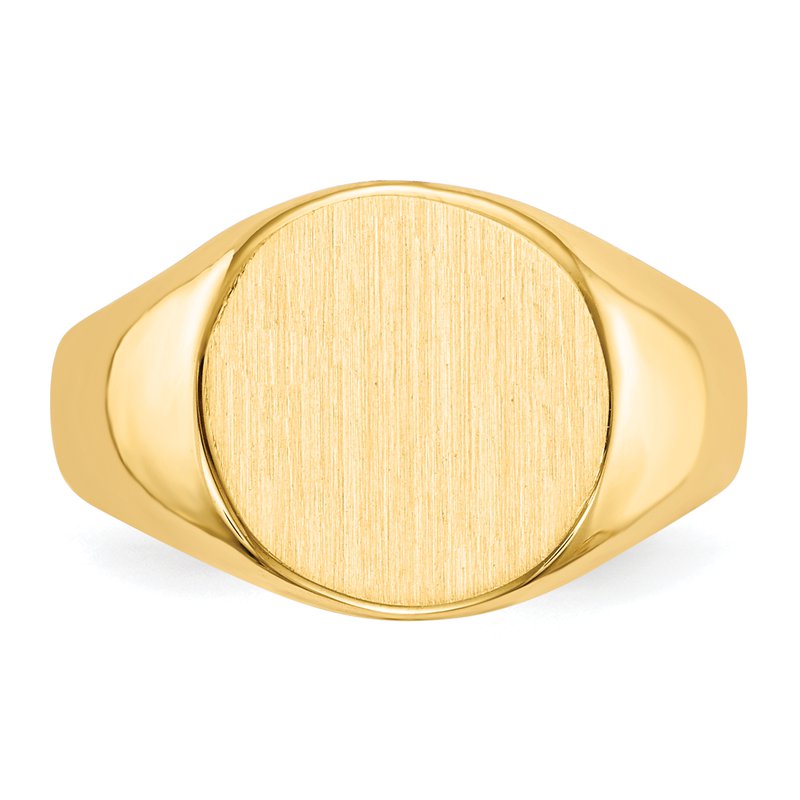 14k 10.5x11.0mm Closed Back Signet Ring