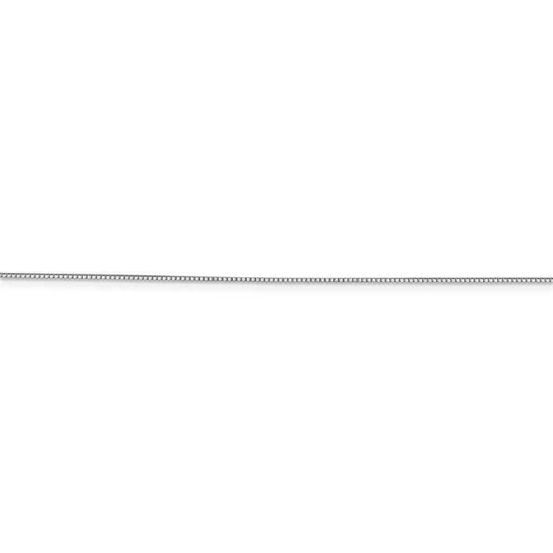 14K White Gold 14 inch .7mm Box with Spring Ring Clasp Chain