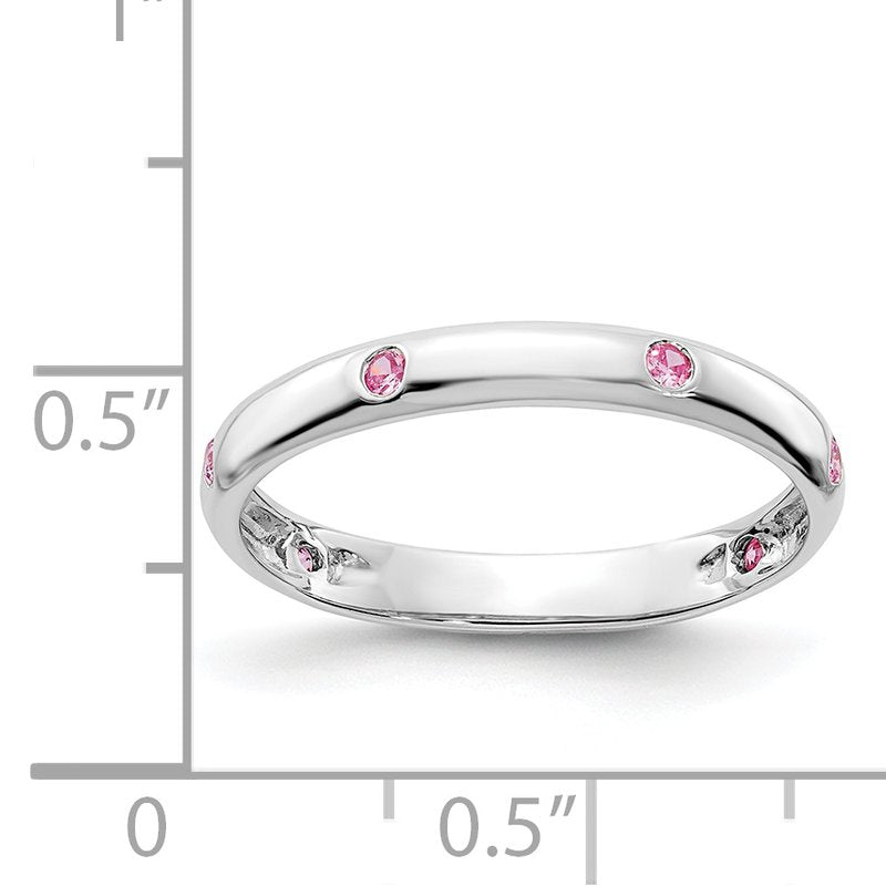 14k Rose Gold 6-stone Diamond Band