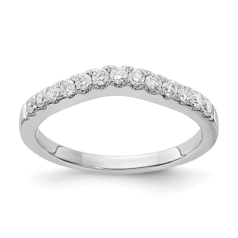 14K White Gold 1/5 carat Lab Grown Diamond VS+ F+ Set of Two Complete Wedding Bands